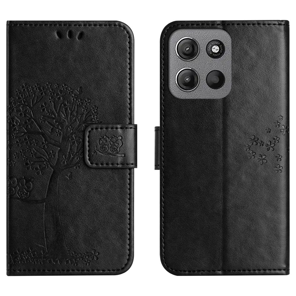 Trees knížkové pouzdro na Motorola Moto G86 5G/G86 Power 5G - černé