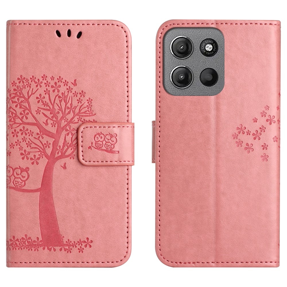 Trees knížkové pouzdro na Motorola Moto G86 5G/G86 Power 5G - růžové