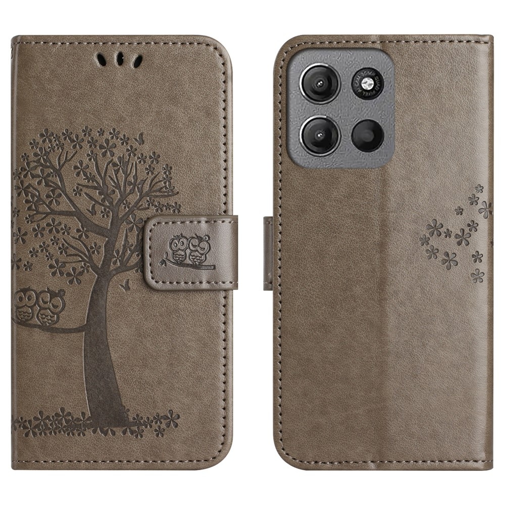 Trees knížkové pouzdro na Motorola Moto G86 5G/G86 Power 5G - šedé