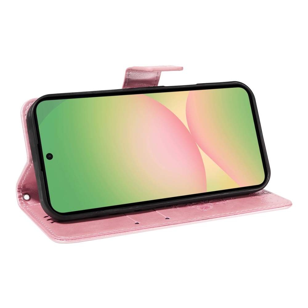 Trees knížkové pouzdro na Samsung Galaxy A57 5G - růžovozlaté