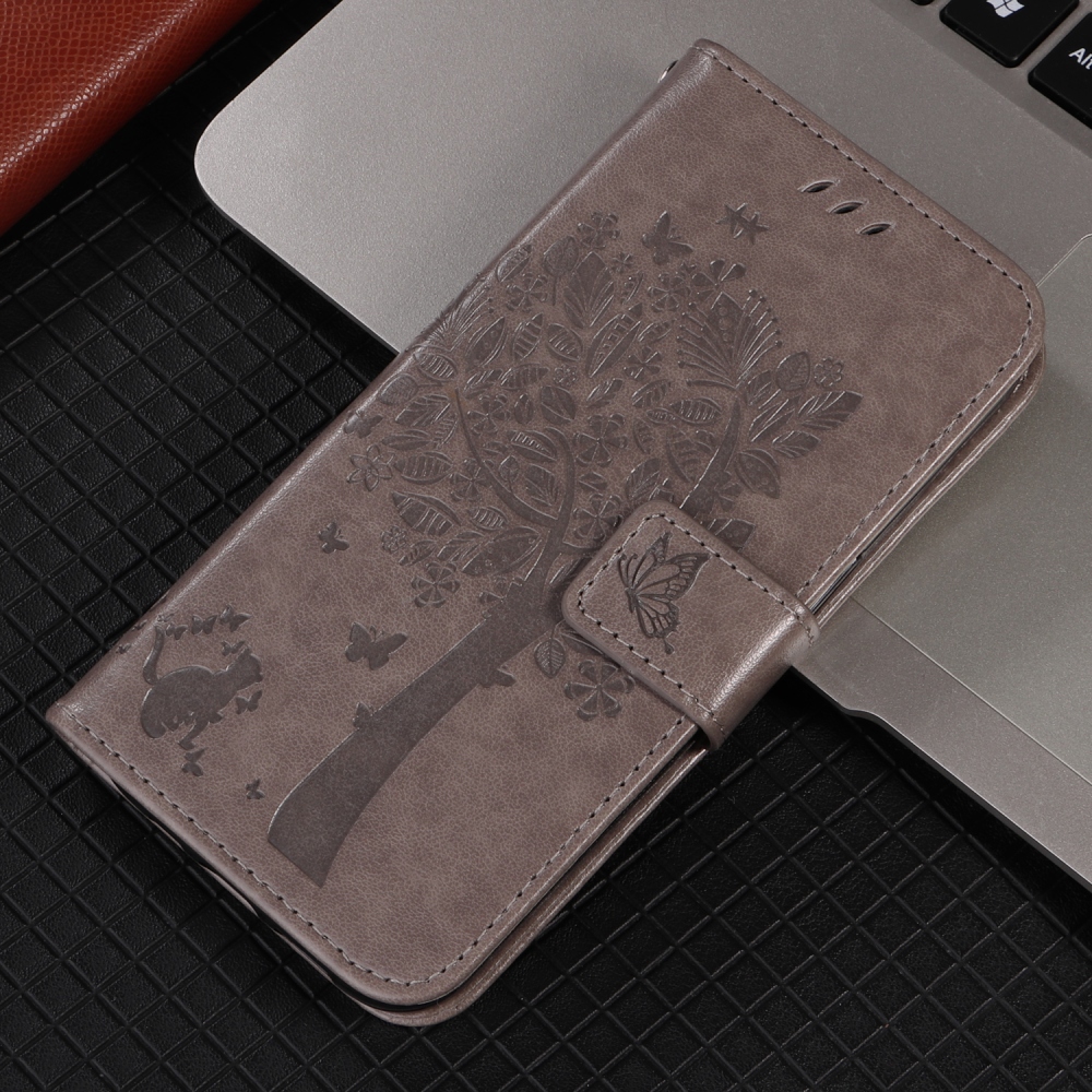 Trees knížkové pouzdro na Samsung Galaxy A57 5G - šedé