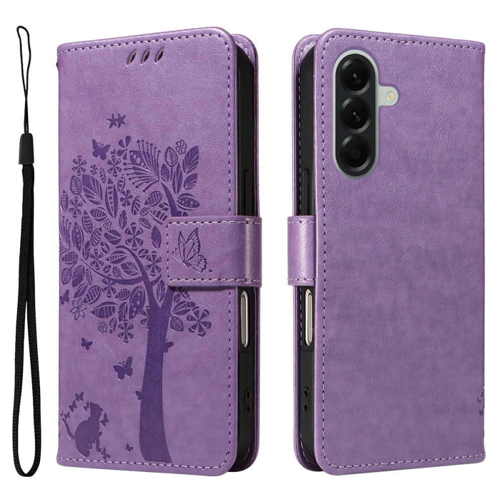 Trees knížkové pouzdro na Samsung Galaxy A57 5G - světlefialové