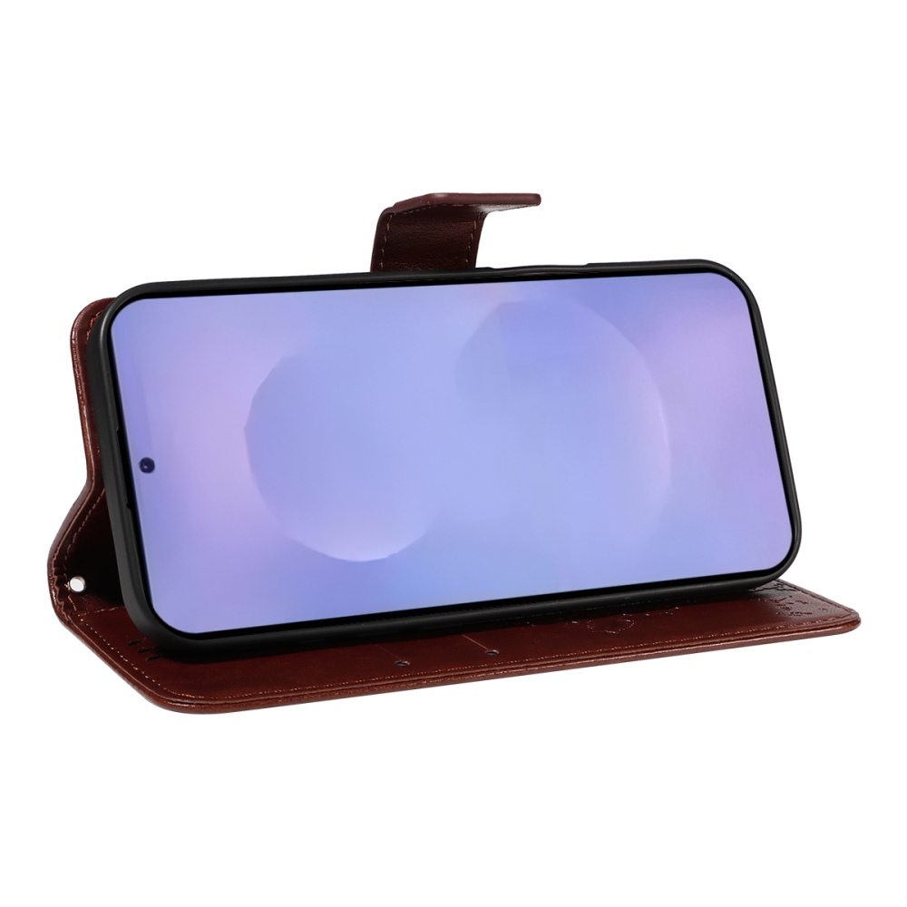 Trees knížkové pouzdro na Samsung Galaxy S26/S26 Pro - hnědé