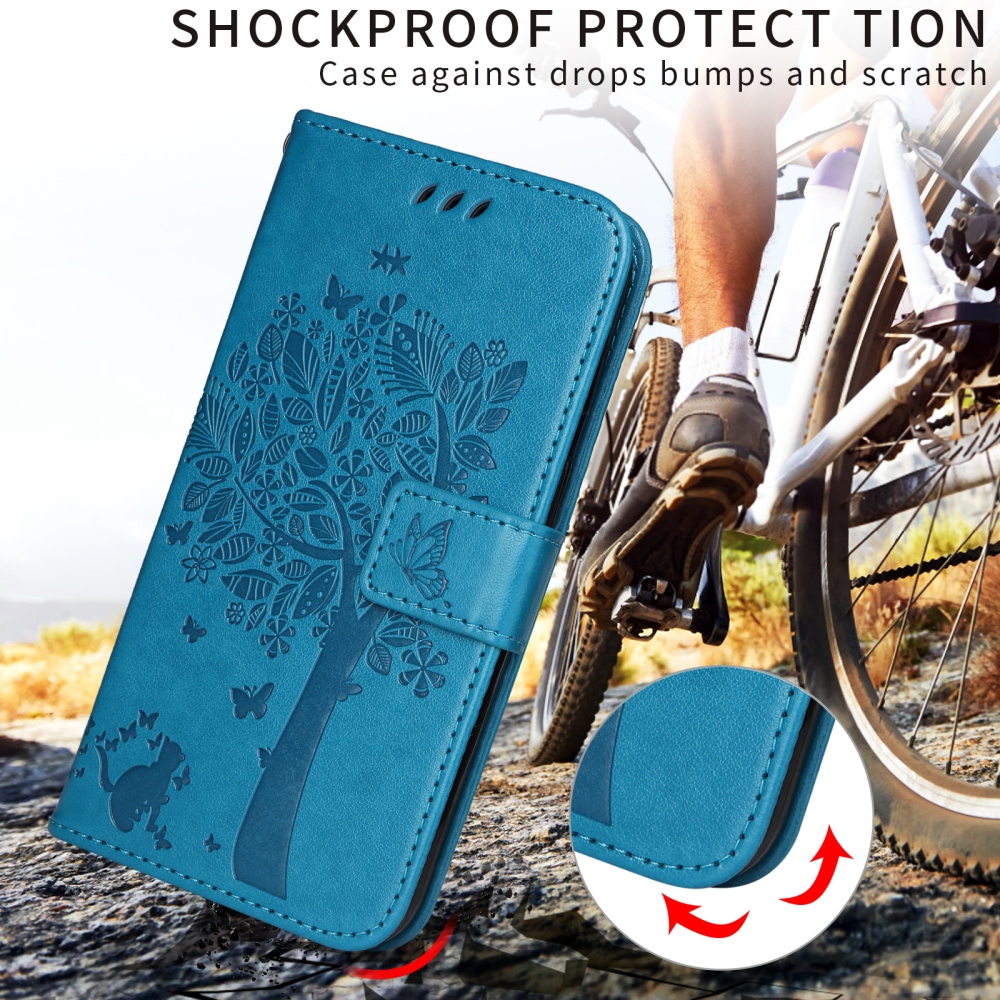 Trees knížkové pouzdro na Samsung Galaxy S26/S26 Pro - modré