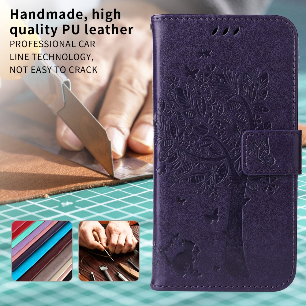 Trees knížkové pouzdro na Samsung Galaxy S26/S26 Pro - tmavěfialové