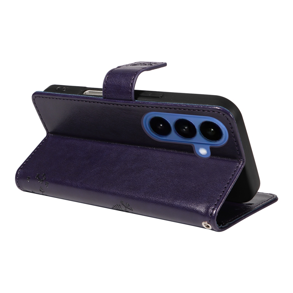 Trees knížkové pouzdro na Samsung Galaxy S26/S26 Pro - tmavěfialové