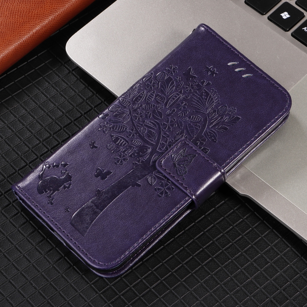 Trees knížkové pouzdro na Samsung Galaxy S26/S26 Pro - tmavěfialové