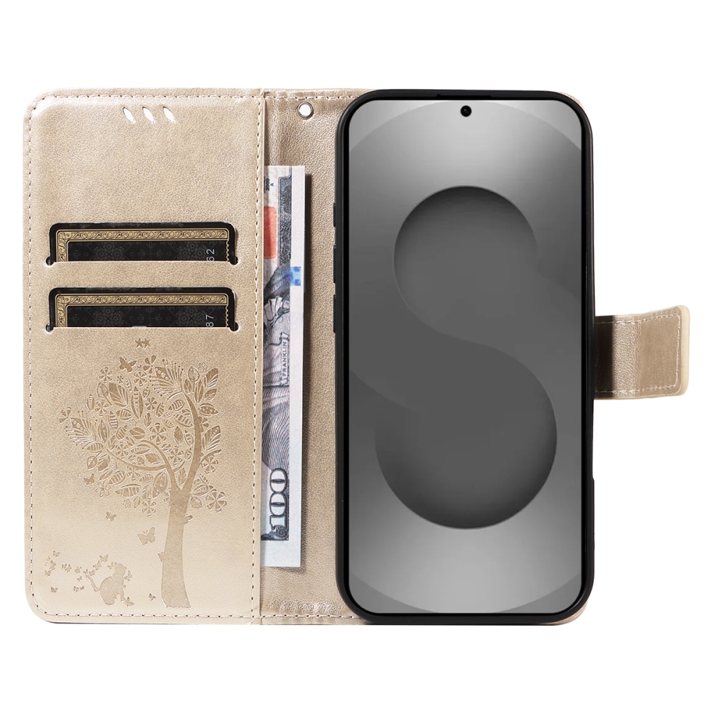 Trees knížkové pouzdro na Samsung Galaxy S26 Ultra - zlaté