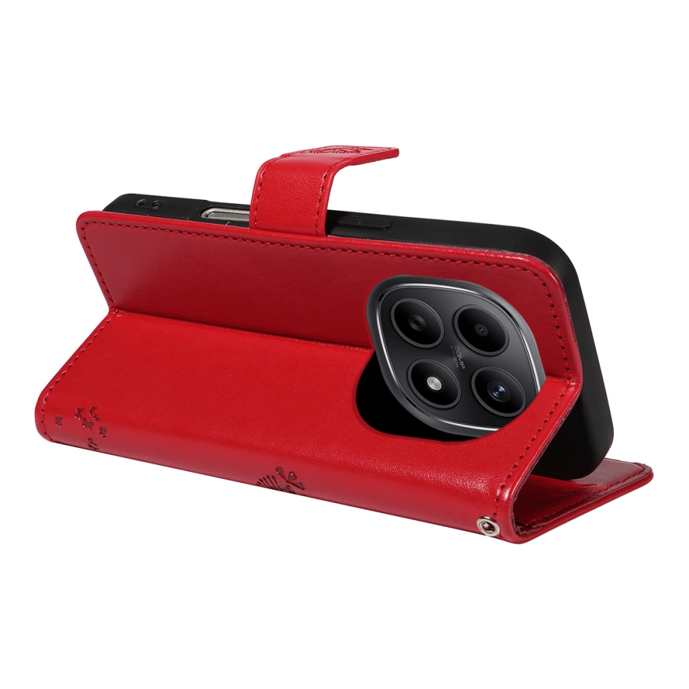 Trees knížkové pouzdro na Xiaomi Poco M8 5G/Redmi Note 15 5G/Note 15 4G - červené