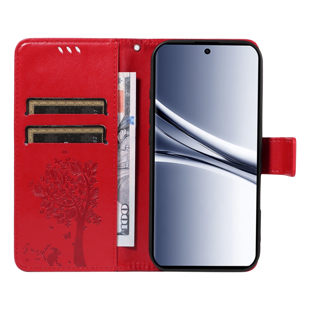 Trees knížkové pouzdro na Xiaomi Poco M8 5G/Redmi Note 15 5G/Note 15 4G - červené