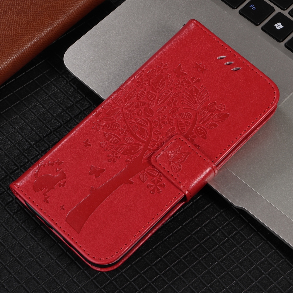 Trees knížkové pouzdro na Xiaomi Poco M8 5G/Redmi Note 15 5G/Note 15 4G - červené