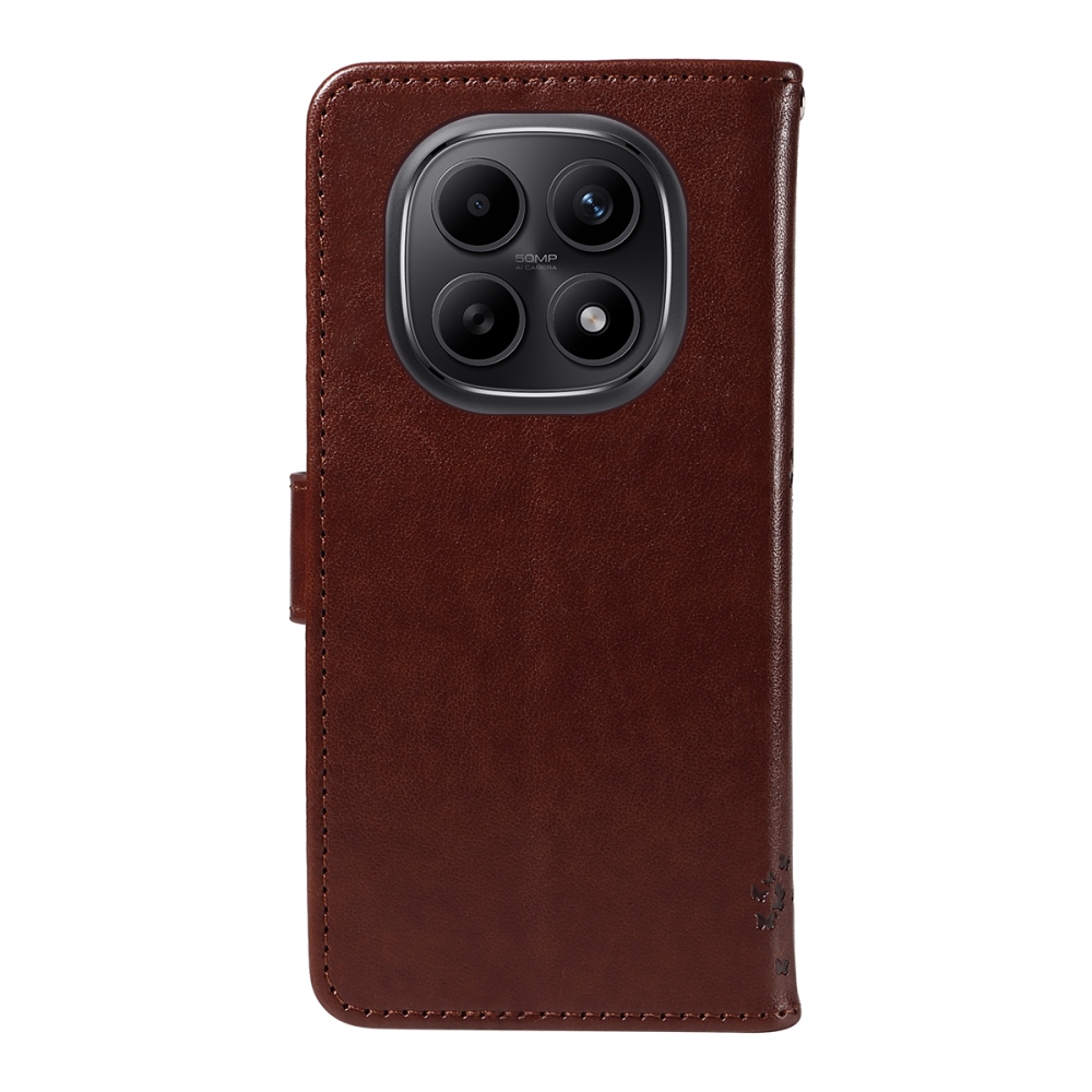 Trees knížkové pouzdro na Xiaomi Poco M8 5G/Redmi Note 15 5G/Note 15 4G - hnědé