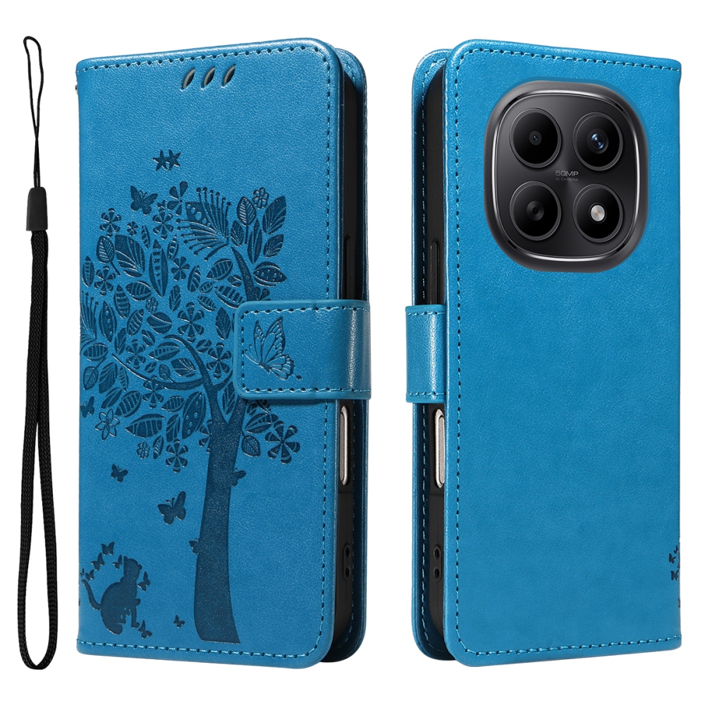 Trees knížkové pouzdro na Xiaomi Poco M8 5G/Redmi Note 15 5G/Note 15 4G - modré