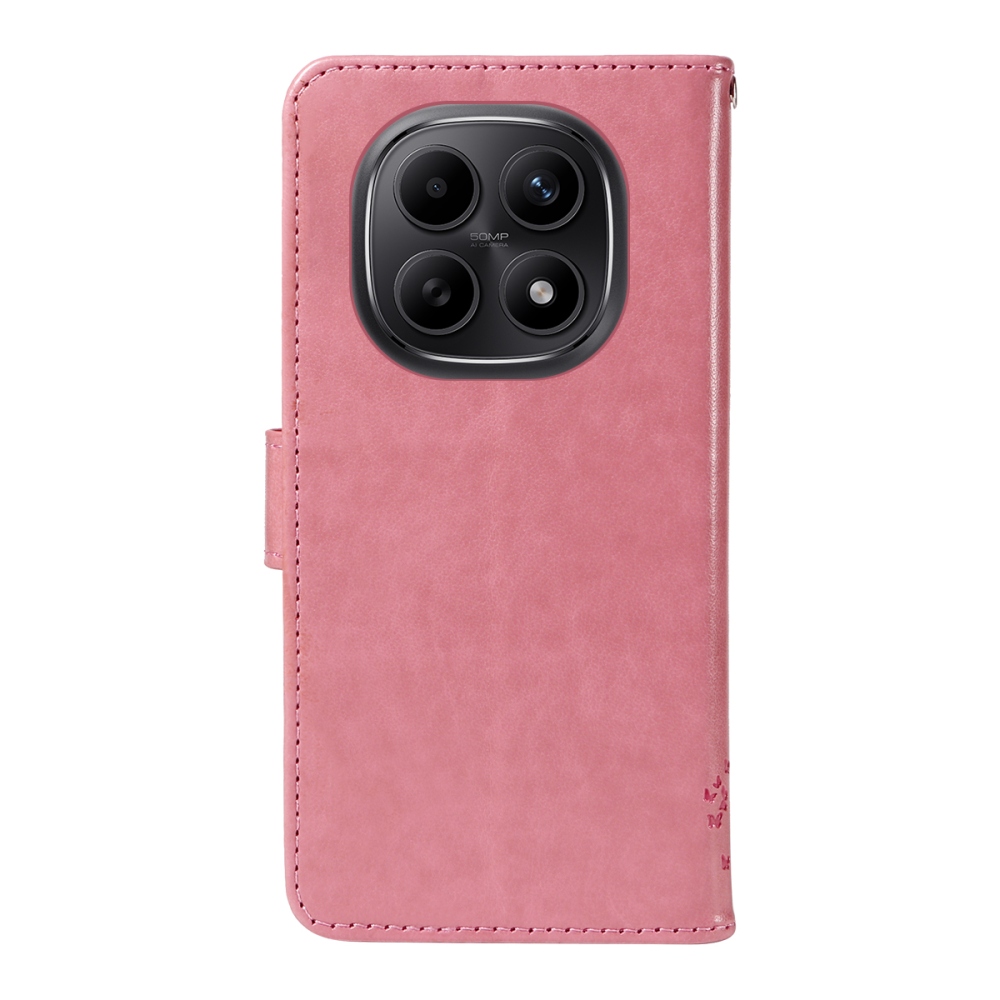 Trees knížkové pouzdro na Xiaomi Poco M8 5G/Redmi Note 15 5G/Note 15 4G - růžové