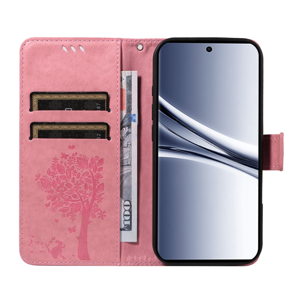 Trees knížkové pouzdro na Xiaomi Poco M8 5G/Redmi Note 15 5G/Note 15 4G - růžové