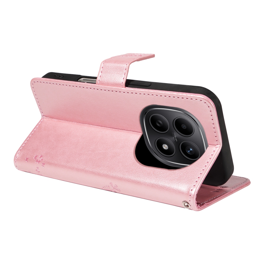 Trees knížkové pouzdro na Xiaomi Poco M8 5G/Redmi Note 15 5G/Note 15 4G - růžovozlaté