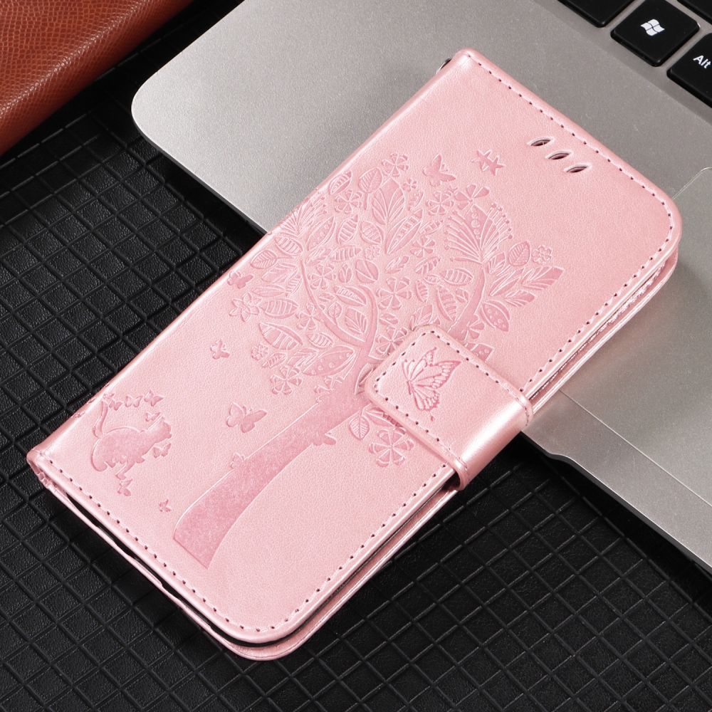 Trees knížkové pouzdro na Xiaomi Poco M8 5G/Redmi Note 15 5G/Note 15 4G - růžovozlaté