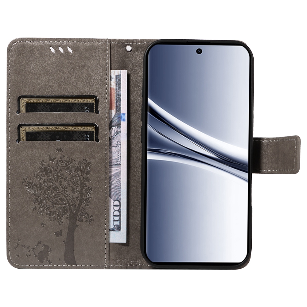 Trees knížkové pouzdro na Xiaomi Poco M8 5G/Redmi Note 15 5G/Note 15 4G - šedé