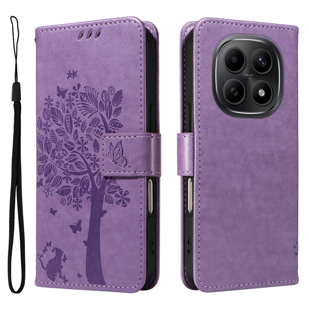 Trees knížkové pouzdro na Xiaomi Poco M8 5G/Redmi Note 15 5G/Note 15 4G - světlefialové