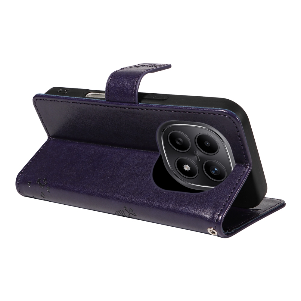 Trees knížkové pouzdro na Xiaomi Poco M8 5G/Redmi Note 15 5G/Note 15 4G - tmavěfialové