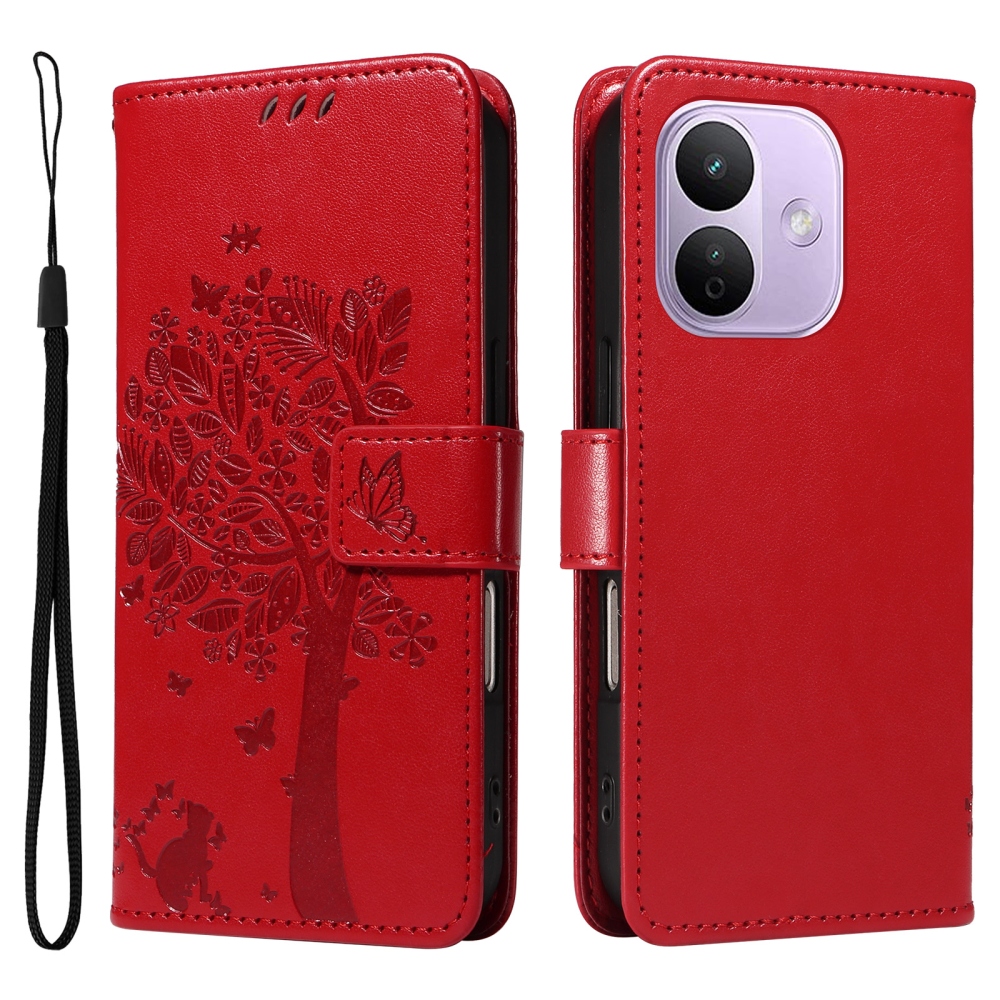 Trees knížkové pouzdro na Xiaomi Redmi Note 17 Pro 5G - červené