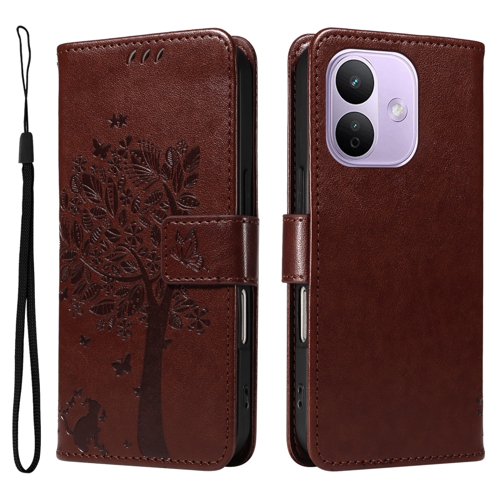 Trees knížkové pouzdro na Xiaomi Redmi Note 17 Pro 5G - hnědé