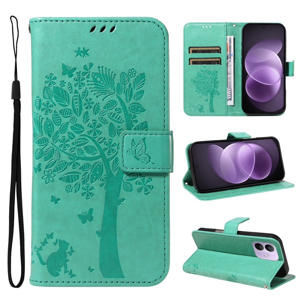 Trees knížkové pouzdro na Xiaomi Redmi Note 17 Pro 5G - modrozelené