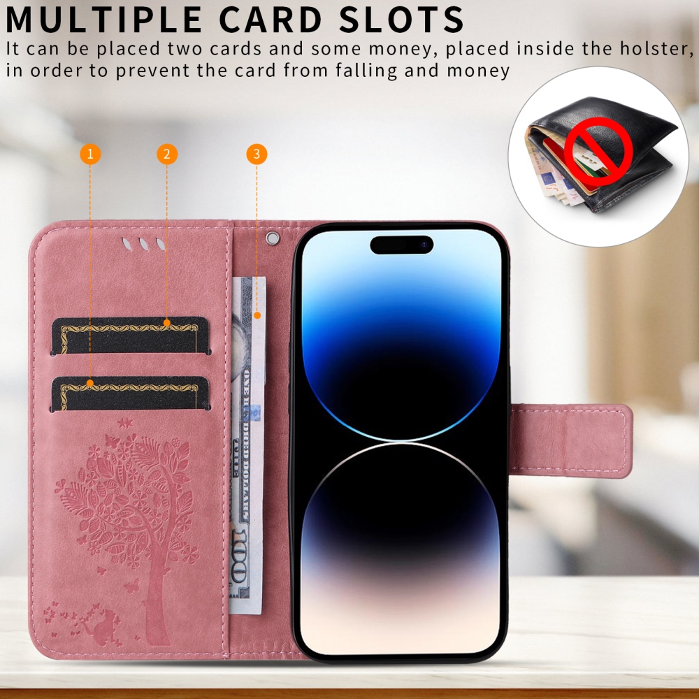 Trees knížkové pouzdro na Xiaomi Redmi Note 17 Pro 5G - růžové