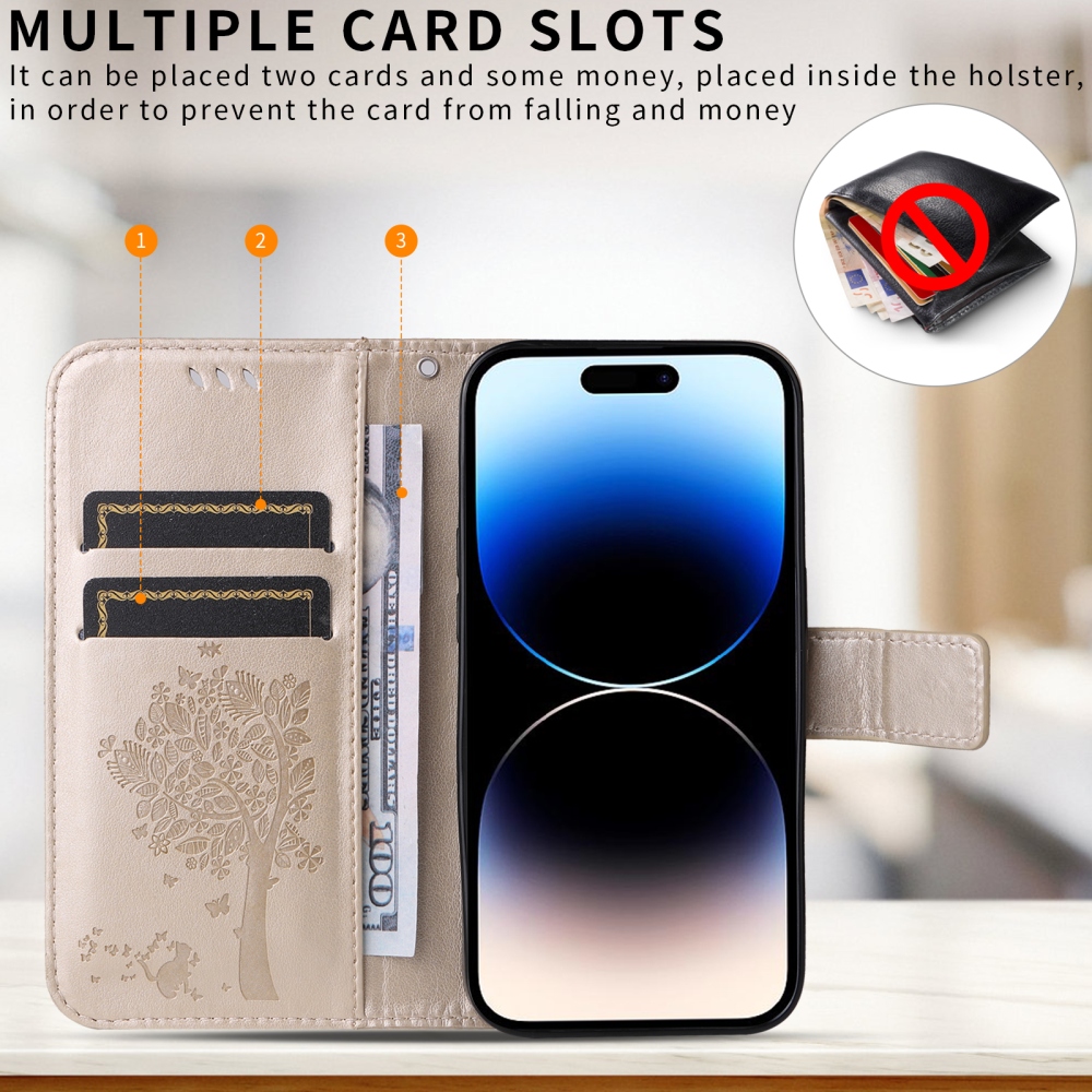 Trees knížkové pouzdro na Xiaomi Redmi Note 17 Pro 5G - zlaté
