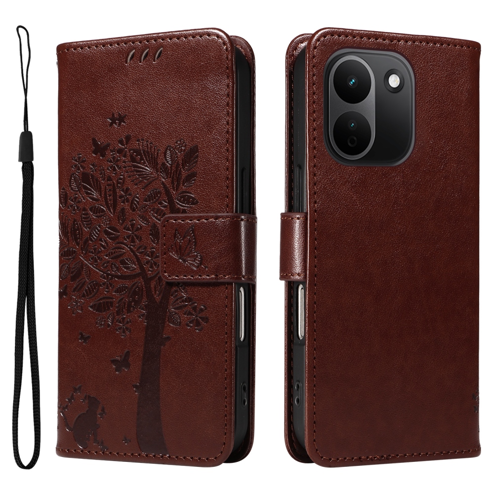 Trees knížkové pouzdro na Xiaomi Redmi Note 17 Pro Max 5G - hnědé