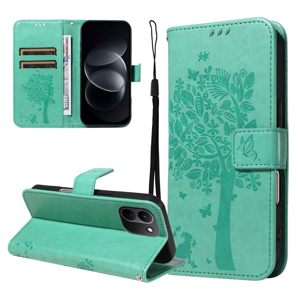 Trees knížkové pouzdro na Xiaomi Redmi Note 17 Pro Max 5G - modrozelené
