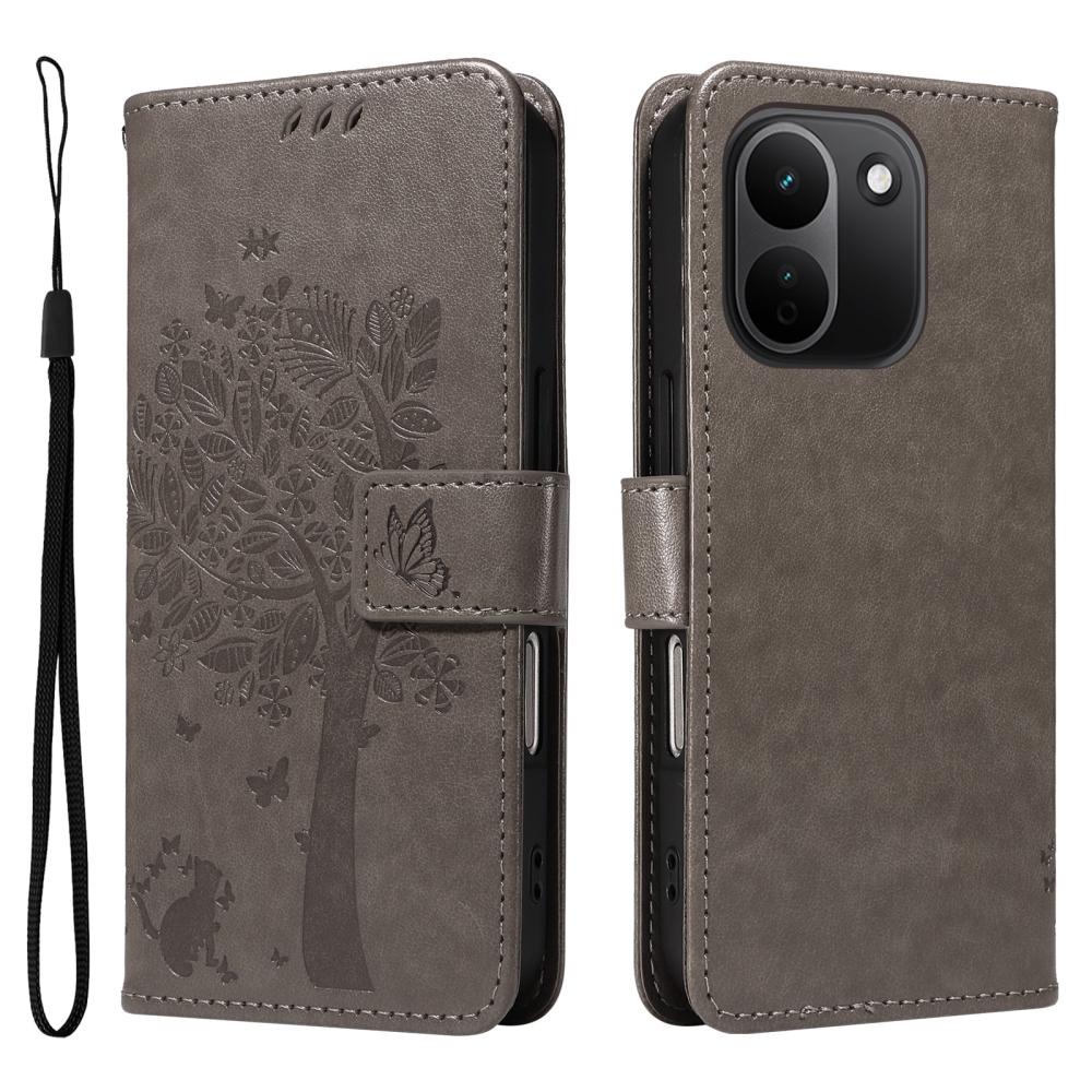 Trees knížkové pouzdro na Xiaomi Redmi Note 17 Pro Max 5G - šedé