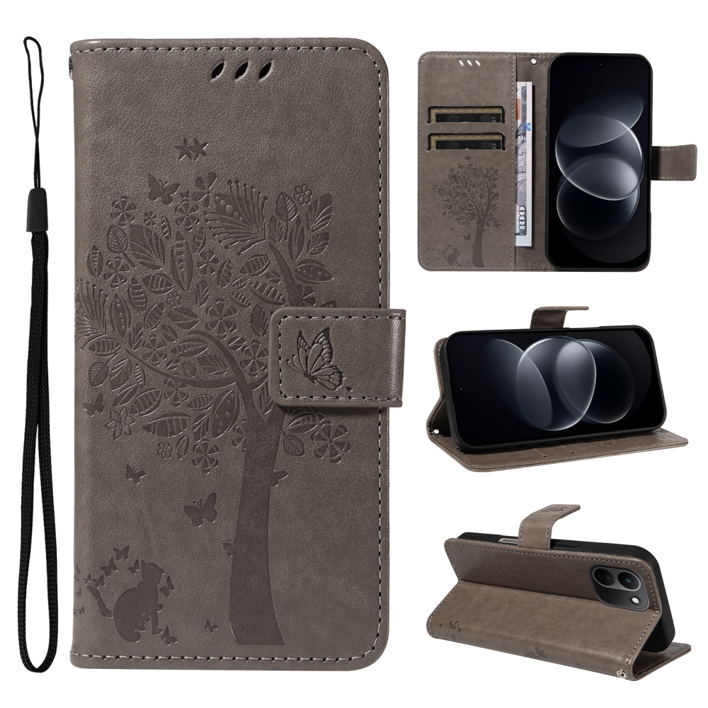 Trees knížkové pouzdro na Xiaomi Redmi Note 17 Pro Max 5G - šedé