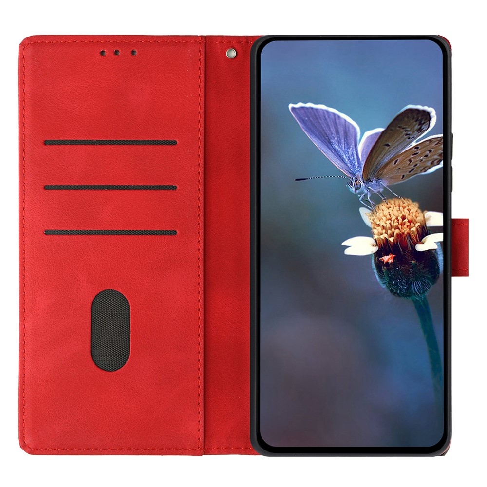 Triangly knížkové pouzdro na Samsung Galaxy A37 5G - červené