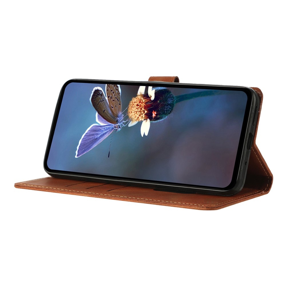 Triangly knížkové pouzdro na Samsung Galaxy A37 5G - hnědé