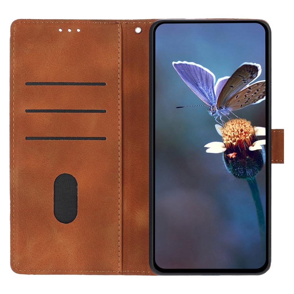 Triangly knížkové pouzdro na Samsung Galaxy A37 5G - hnědé