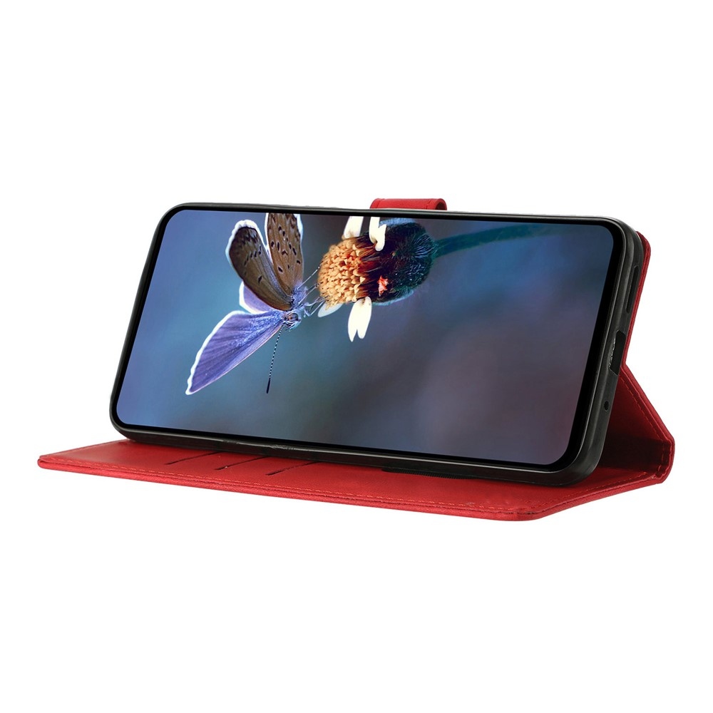 Triangly knížkové pouzdro na Samsung Galaxy A57 5G - červené