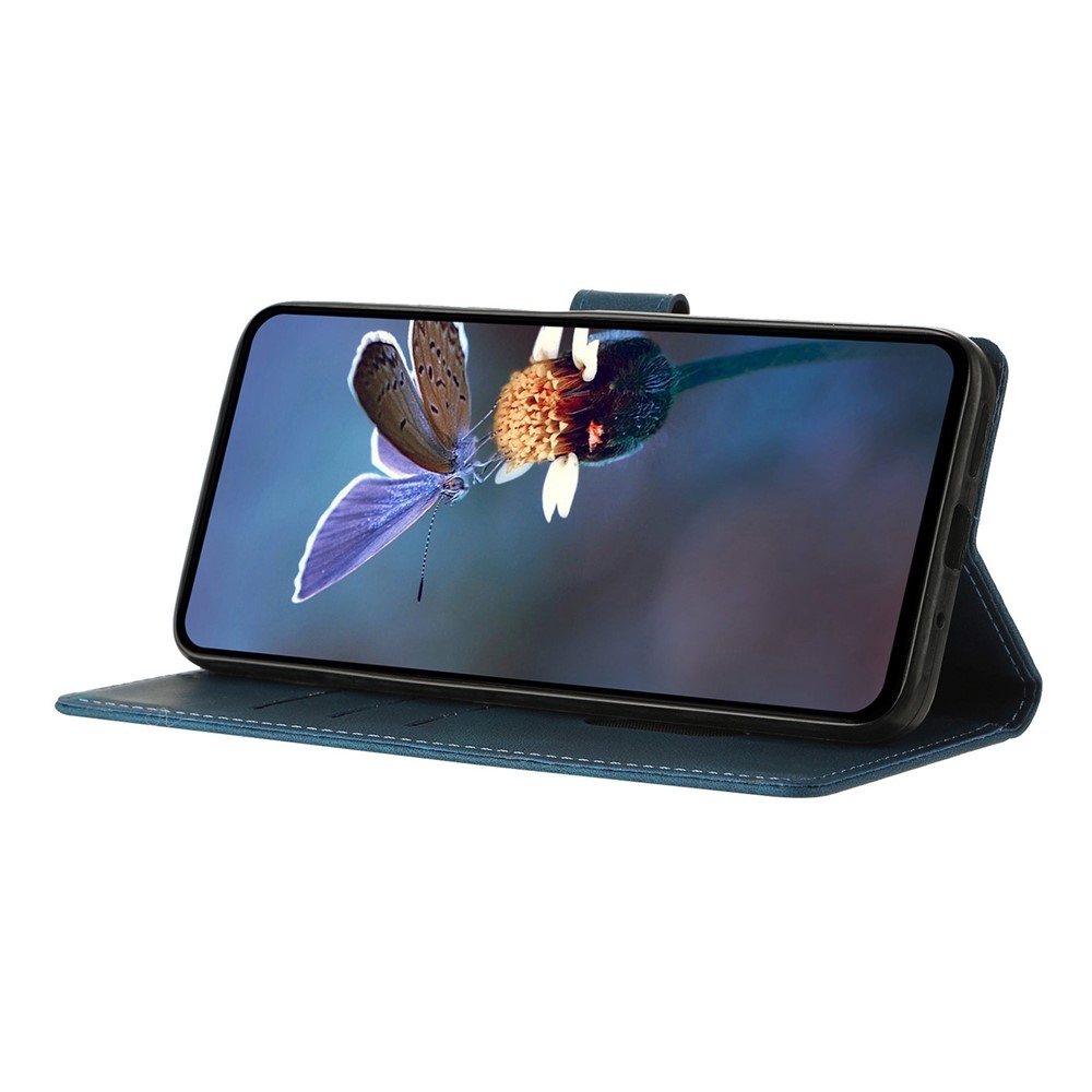 Triangly knížkové pouzdro na Samsung Galaxy A57 5G - modré