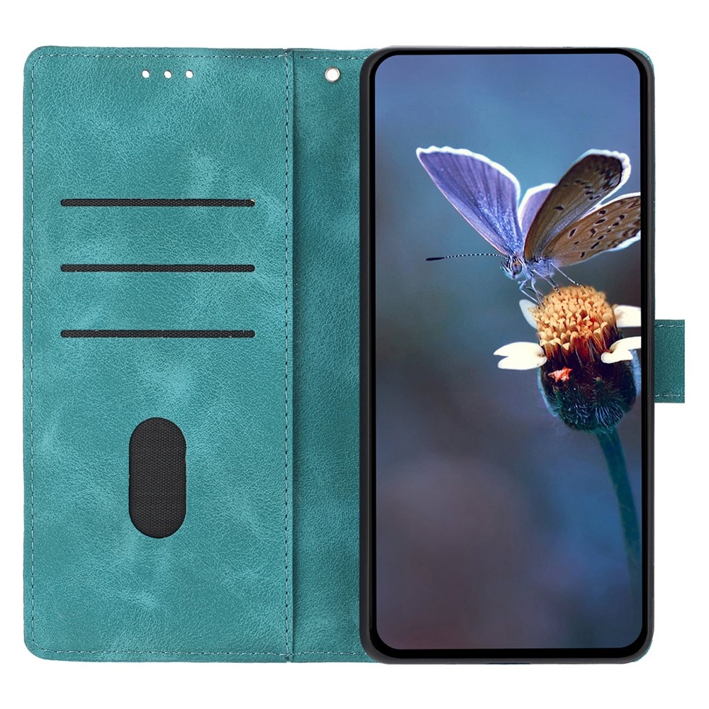 Triangly knížkové pouzdro na Samsung Galaxy A57 5G - zelené