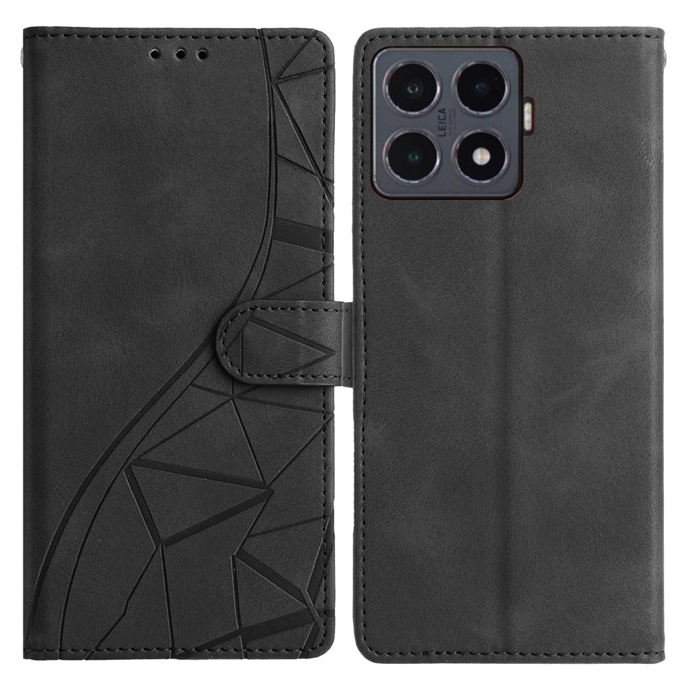 Triangly knížkové pouzdro na Xiaomi 15T Pro - černé