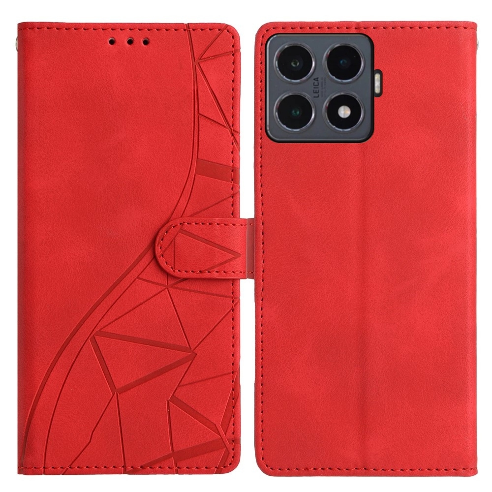 Triangly knížkové pouzdro na Xiaomi 15T Pro - červené