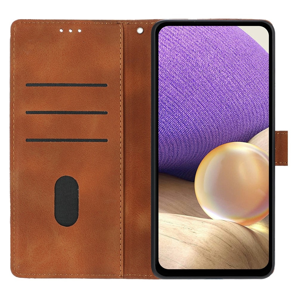 Triangly knížkové pouzdro na Xiaomi Redmi Note 15 Pro+ 5G - hnědé