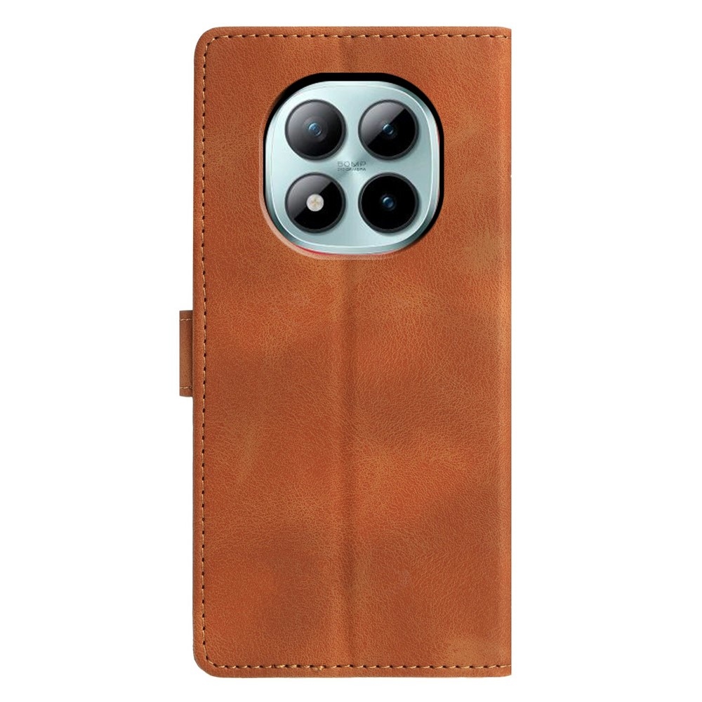 Triangly knížkové pouzdro na Xiaomi Redmi Note 15 Pro+ 5G - hnědé