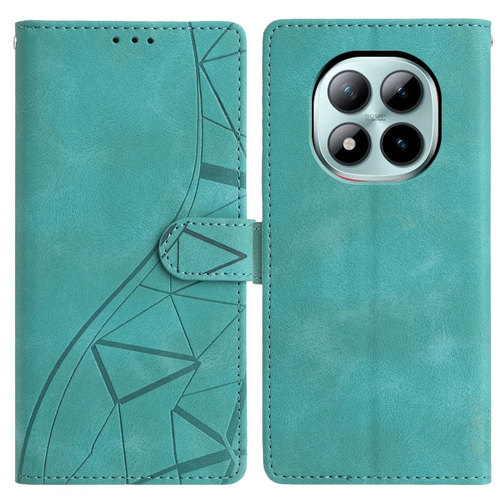 Triangly knížkové pouzdro na Xiaomi Redmi Note 15 Pro+ 5G - zelené