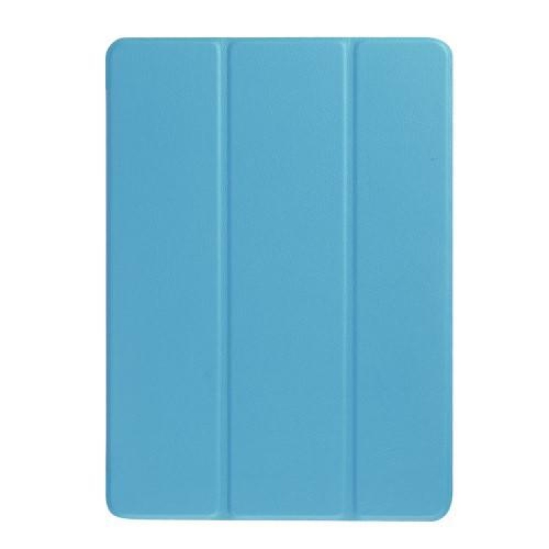 Trifold PU kožené polohovatelné pouzdro na iPad Pro 9.7 - světlemodré