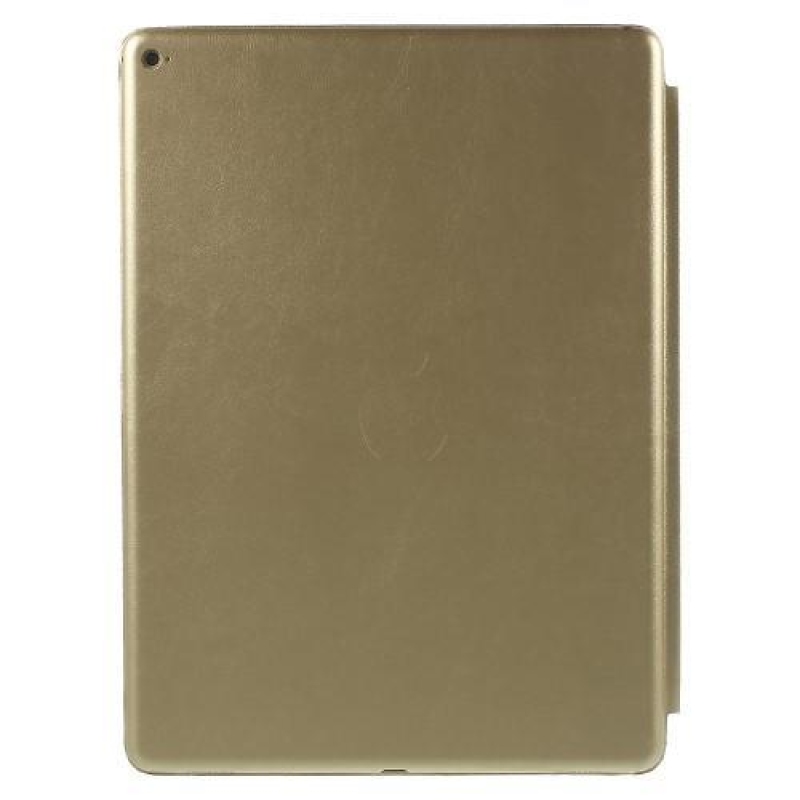 Třípolohové PU kožené pouzdro se skládací chlopní na iPad Pro 12.9 - zlaté