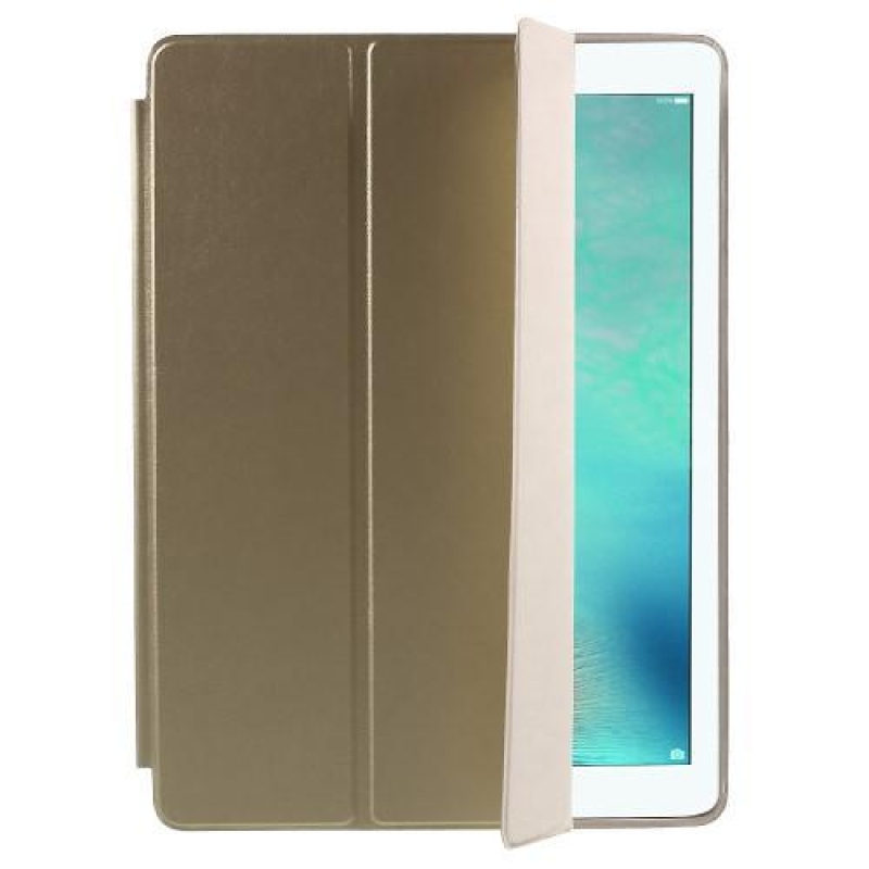 Třípolohové PU kožené pouzdro se skládací chlopní na iPad Pro 12.9 - zlaté