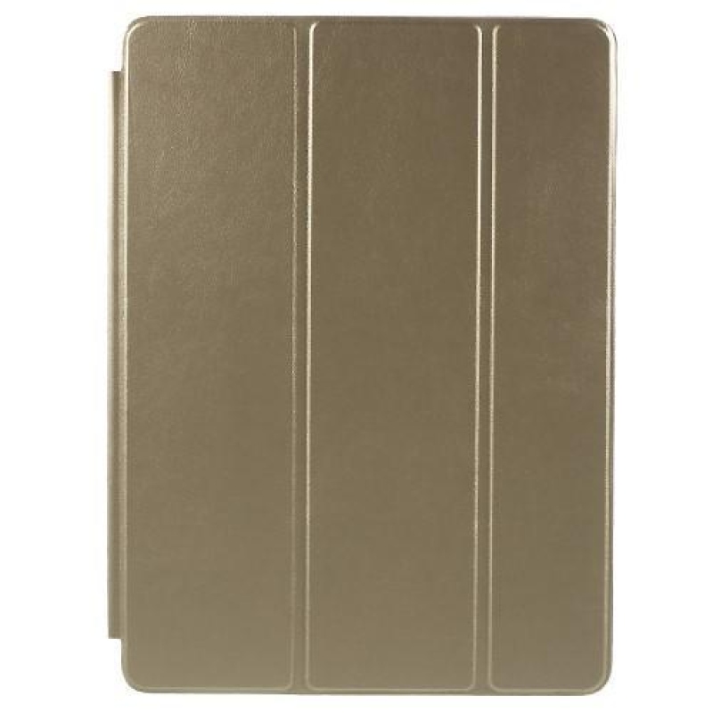 Třípolohové PU kožené pouzdro se skládací chlopní na iPad Pro 12.9 - zlaté
