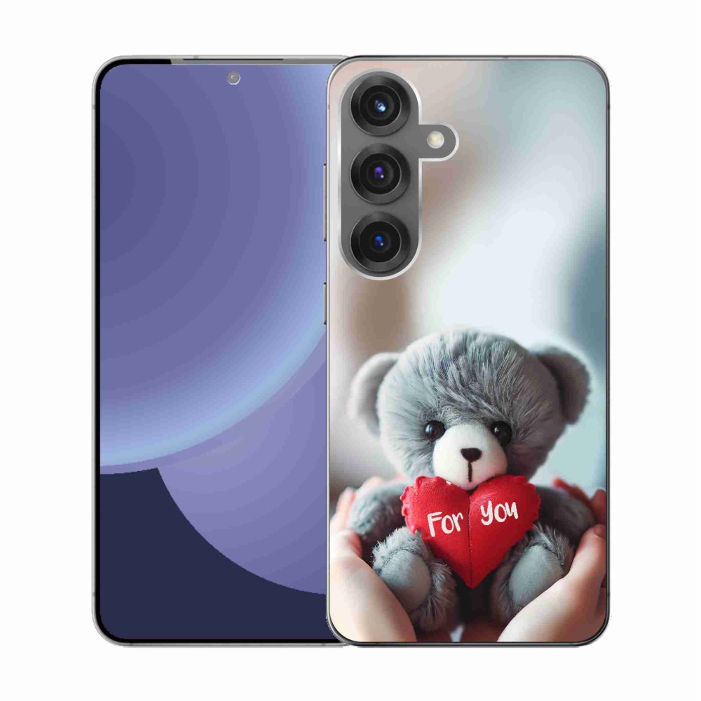 Gelový kryt mmCase na Samsung Galaxy S25 - medvídek pro zamilované