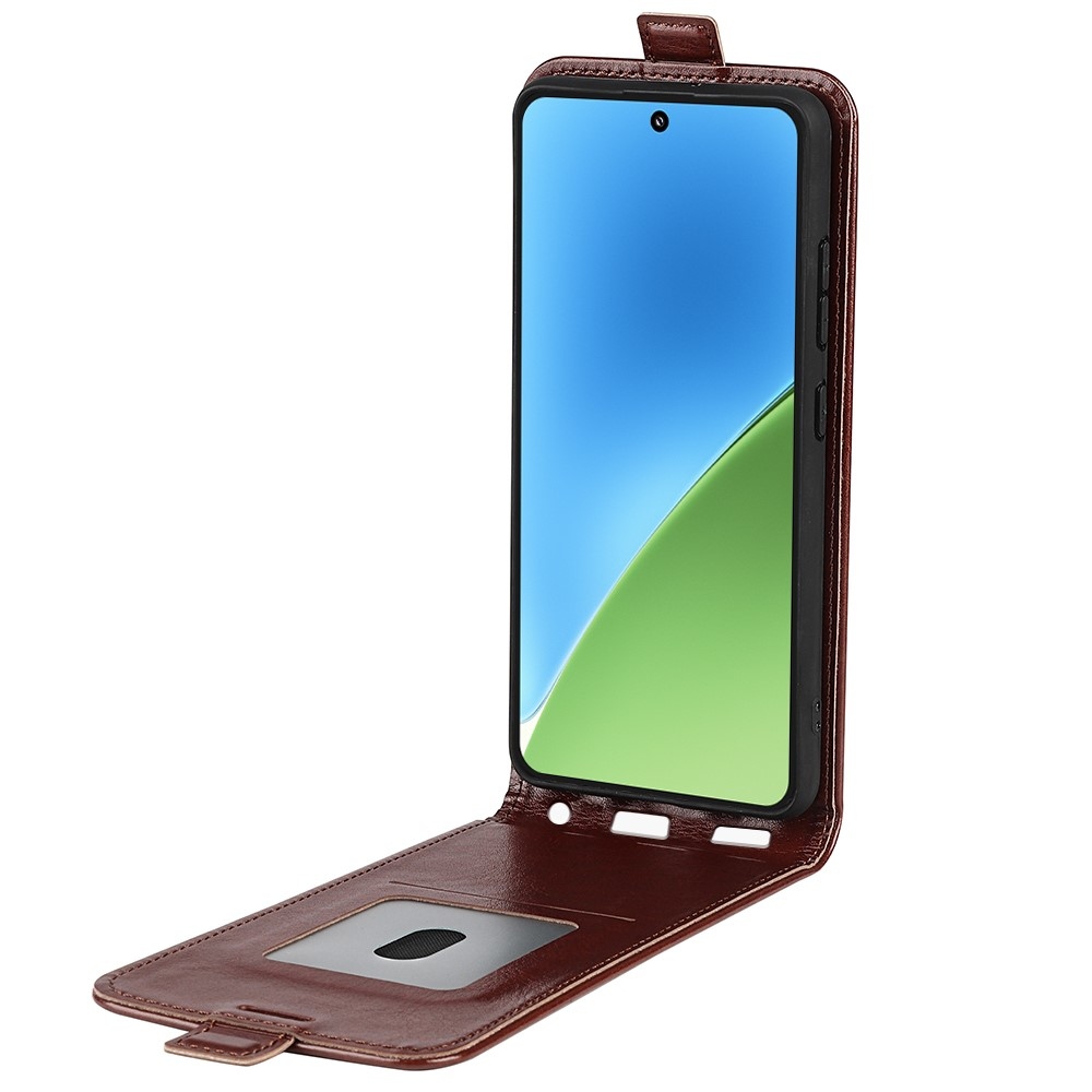 Vertical knížkové pouzdro na Xiaomi 15 - hnědé